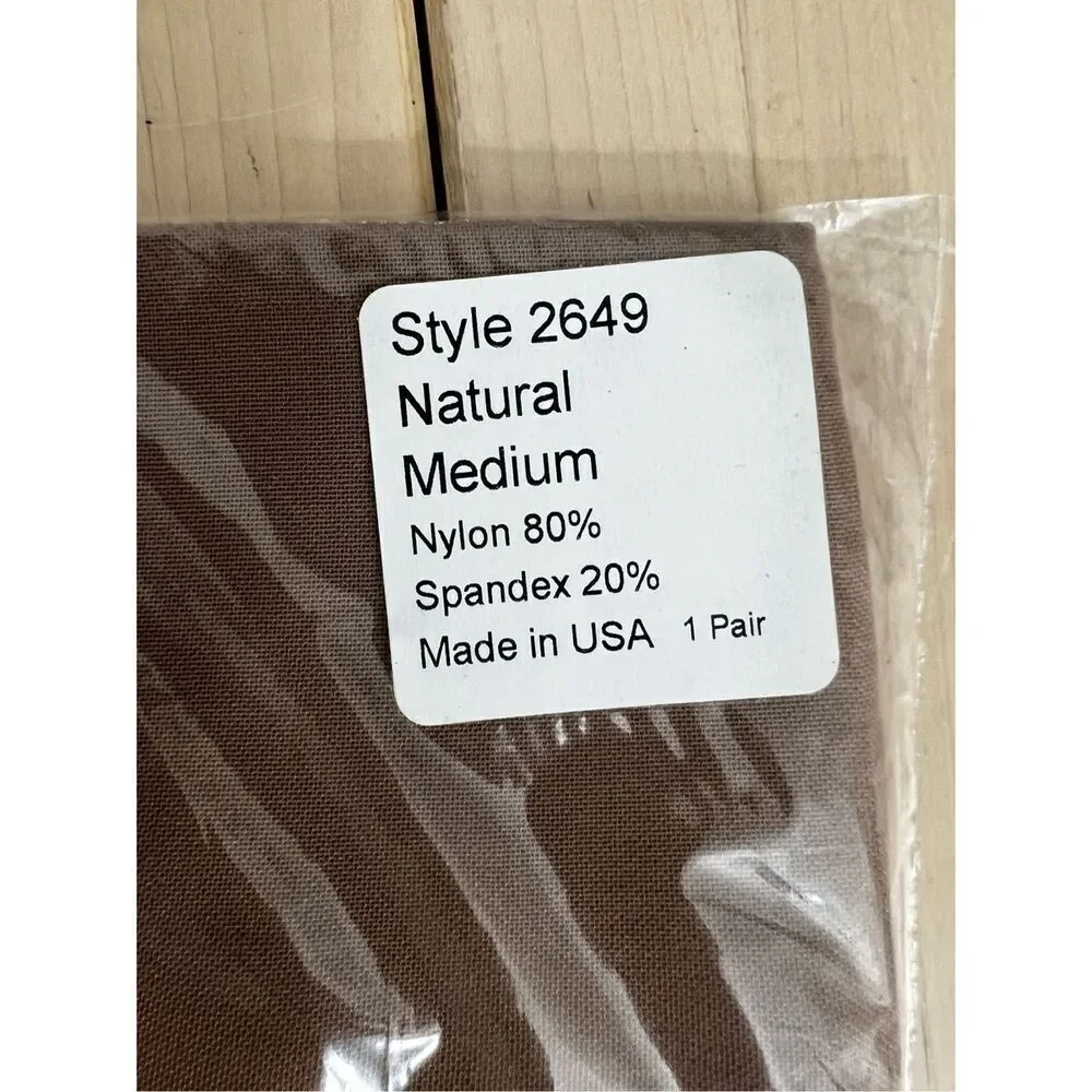 3 Pair Legging Comfort Knee High & Sheer Knee Highs Hosiery Natural Color Size M